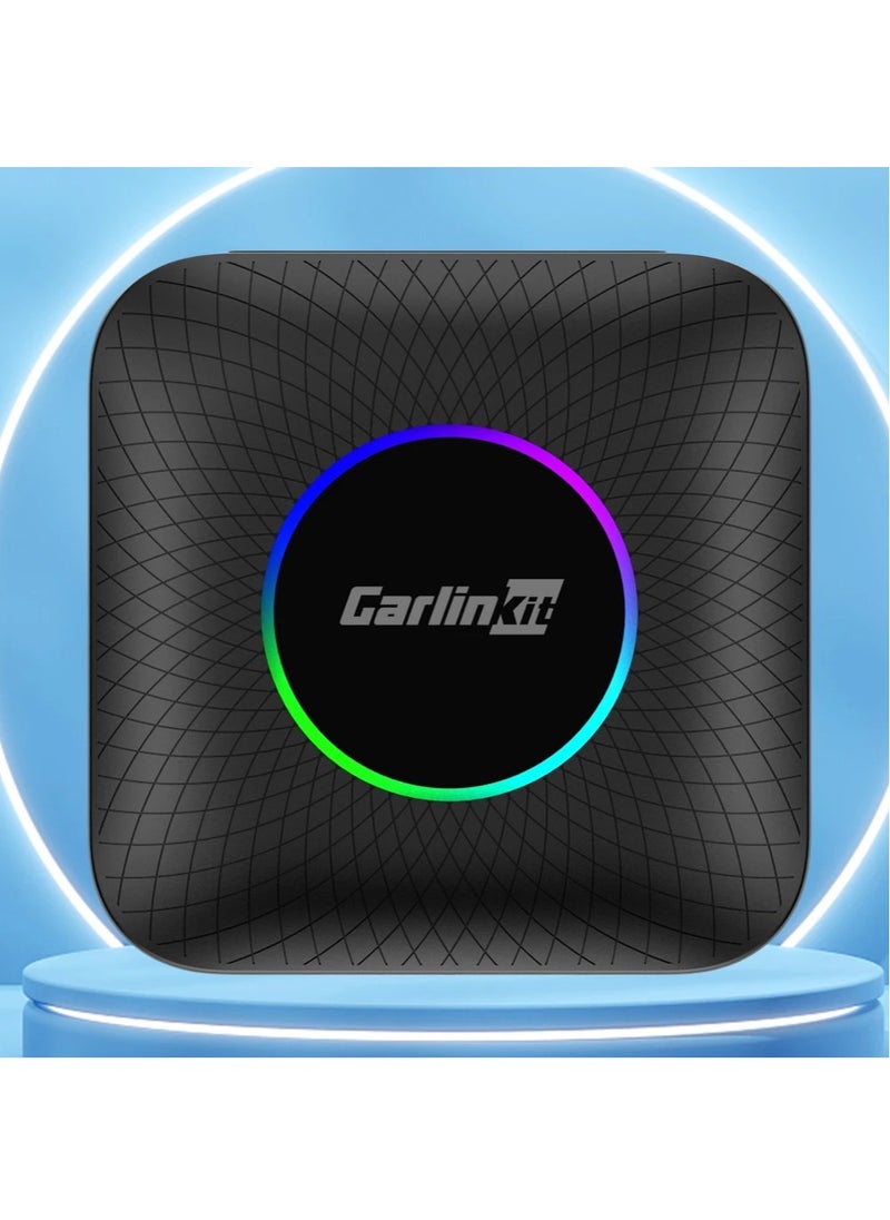 Carlinkit - 2024 Ai Box LED, Android 13, Qualcomm 6225, 4GB+64GB, Wireless CarPlay Android Auto 3-in-1 Dongle comes with Google Play Store, Streaming Video, Only for the Vehicle with Wired CarPlay - Image 1