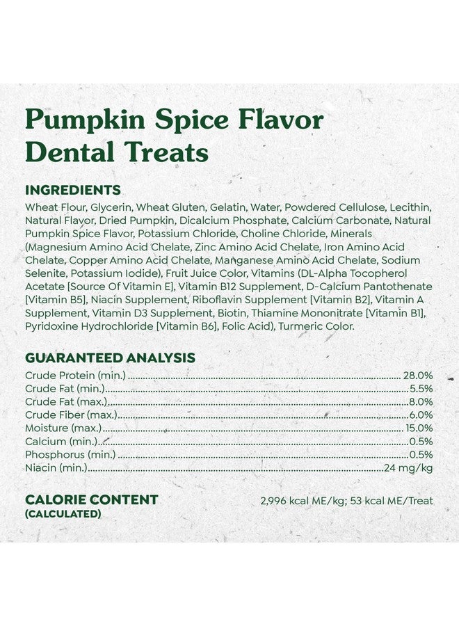 Greenies Pumpkin Spice Flavor Petite Size, Veterinarian-Recommended for Dental Care, Dog Treat Chews, Limited Edition, 12 oz., Pouch (20 Treats) - Image 5