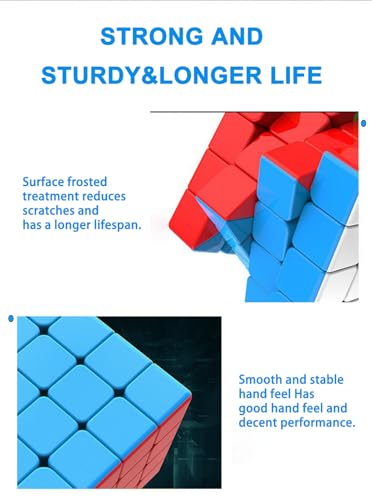 CFMOUR مجموعة مكعبات سحرية CFMOUR 5x5 مويو ميلونغ 5 بدون ملصقات مكعبات سريعة الدوران 5x5x5 بألوان زاهية لعبة ألغاز للأعمار الصغيرة والكبيرة - Image 5