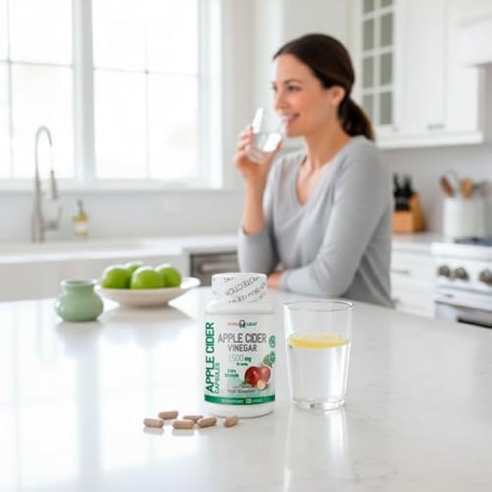 Nopalina NOPA Leaf Apple Cider Vinegar Capsules – 1500 mg per Serving – 120 Capsules – Dietary Supplement, Non-GMO - Image 4