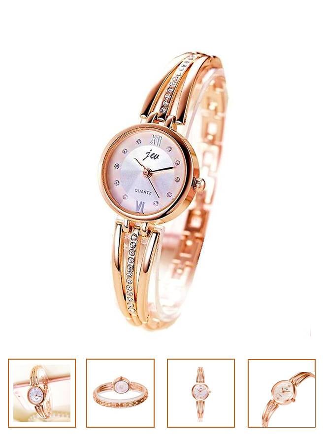 JW Women Stainless Steel Bracelet Quartz Wrist Watch - Image 1