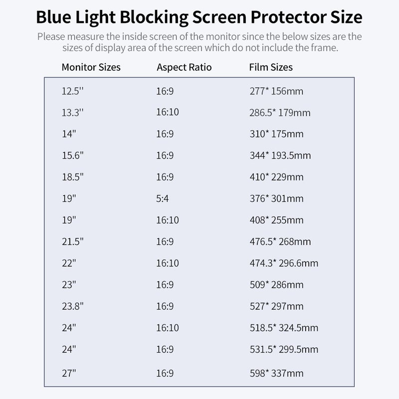 Blue Light Filter for 23" 16:9 Computer Monitor - 70% Blue Light Blocking Anti-Glare Matte Screen Protector with Easy Installation for Home Office Eye Protection - Image 2