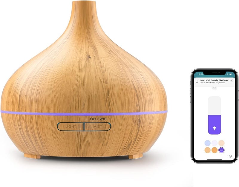 meross Smart Aroma Essential Oil Diffuser, Light Brown, MOD150 - Image 1