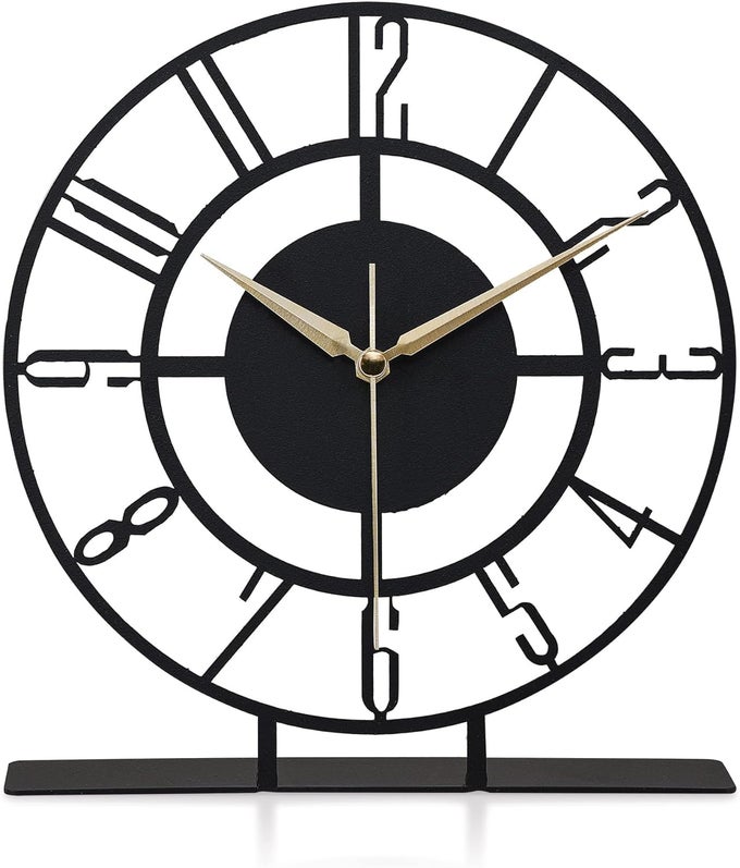 METAL TABLETOP DESK CLOCK OFFICE CLOCK DECOR ABOVE DESKTOP CLOCK OFFICE GIFTBUSINESS GIFT IDEASILENT METAL DESK CLOCKSHELF CLOCK DECOR 20 CM