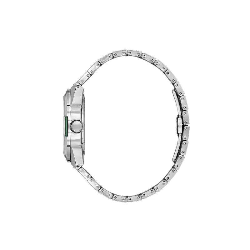 DANIEL KLEIN Men's Stainless Steel Silver Alloy Case Analog Dark Green Round Sunray Dial Japanese Quartz Premium 50 Meters Water Resistant