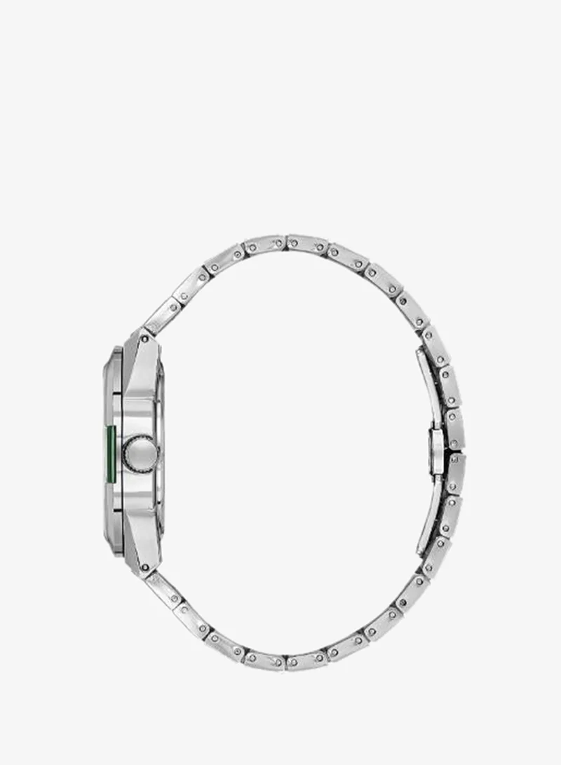 DANIEL KLEIN Men's Stainless Steel Silver Alloy Case Analog Dark Green Round Sunray Dial Japanese Quartz Premium 50 Meters Water Resistant