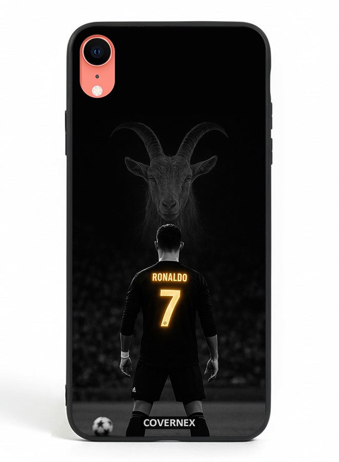 Covernex Apple iPhone XR Protective Case Cover Printed Featuring The GOAT Tribute Cristiano Ronaldo - Image 2