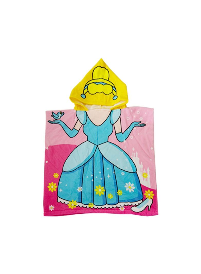 منشفة استحمام بأكمام مع طباعة كرتونية من ألياف دقيقة