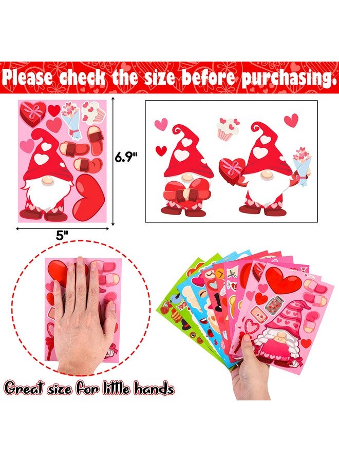 Moon Boat 70Sheets Valentines Stickers Crafts for Kids - Make-A-Llama/Bear/Fox/Cupid/Gnome Face Sticker- Valentine's Day Gifts Goodie Bag Stuffer School Classroom Activity Games Party Favors (Small Size) - Image 4