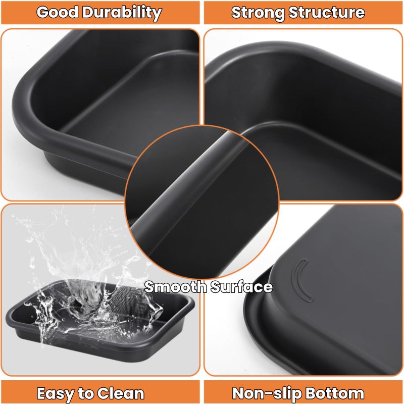 Tlence 3 Pack Low Entry Cat Litter Box, 23" Open Top Pet Litter Pan for Kitten, Extra Large Senior Cat Travel Toilet, Shallow Potty Tray Boxes for Indoor Outdoor Frail Handicap Disabled Elderly Cats - Image 3