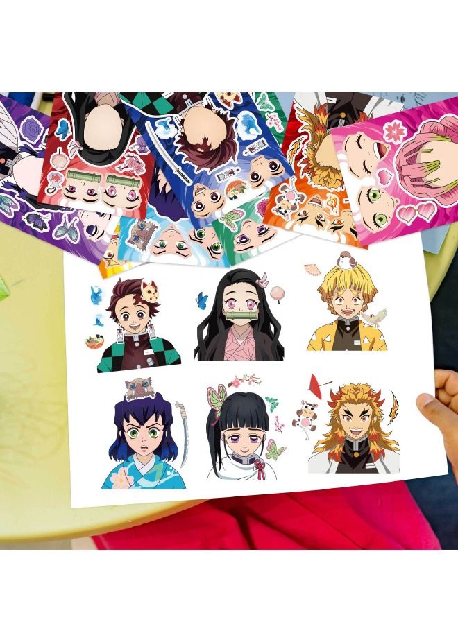 مجموعة ملصقات أنيمي شيطان القاتل مكونة من 16 قطعة، ملصقات بموضوعات الرسوم المتحركة حرف كتب للأطفال، هدايا لوازم الحفلات DIY اصنع ملصقاتك الخاصة، لمكافأة هدايا عيد الميلاد (8 أنماط، 16 قطعة) - Image 4