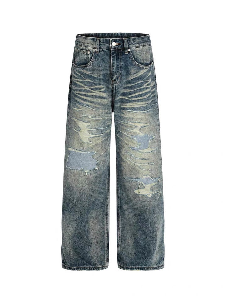 Unisex Classic Denim Jeans Loose Fit Daily Outdoor Wear - Image 1