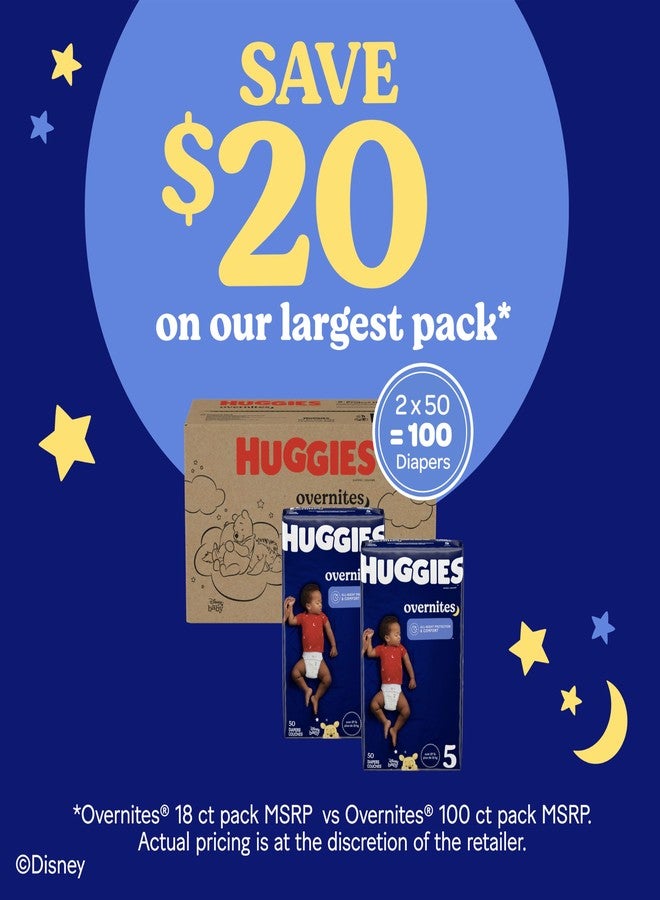 Huggies Overnites Size 5 Overnight Diapers (27+ lbs), 50 Ct, Packaging May Vary - Image 4