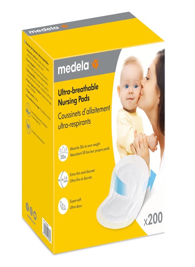 Medela Ultra-Breathable Nursing Pads, Highly Absorbent, Super Soft, Discreet Design for Comfortable Wear, Pack of 200 - Image 1