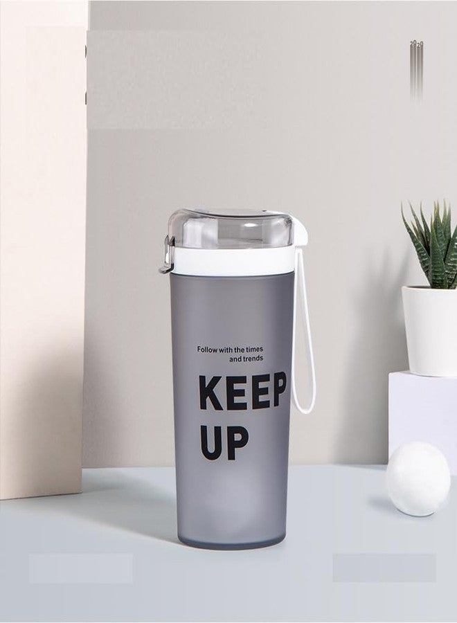 TEMSON Sports Water Bottle 400 ML - Leak-Proof Gym Bottle, Stylish Drinking Bottle, Unbreakable Water Bottle, Ideal for Office, Sports, School, Gym, Yoga, Travelling (CH-1915) (grey) - Image 2