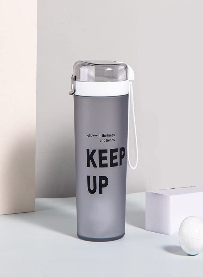 TEMSON Sports Water Bottle 400 ML - Leak-Proof Gym Bottle, Stylish Drinking Bottle, Unbreakable Water Bottle, Ideal for Office, Sports, School, Gym, Yoga, Travelling (CH-1915) (grey) - Image 1