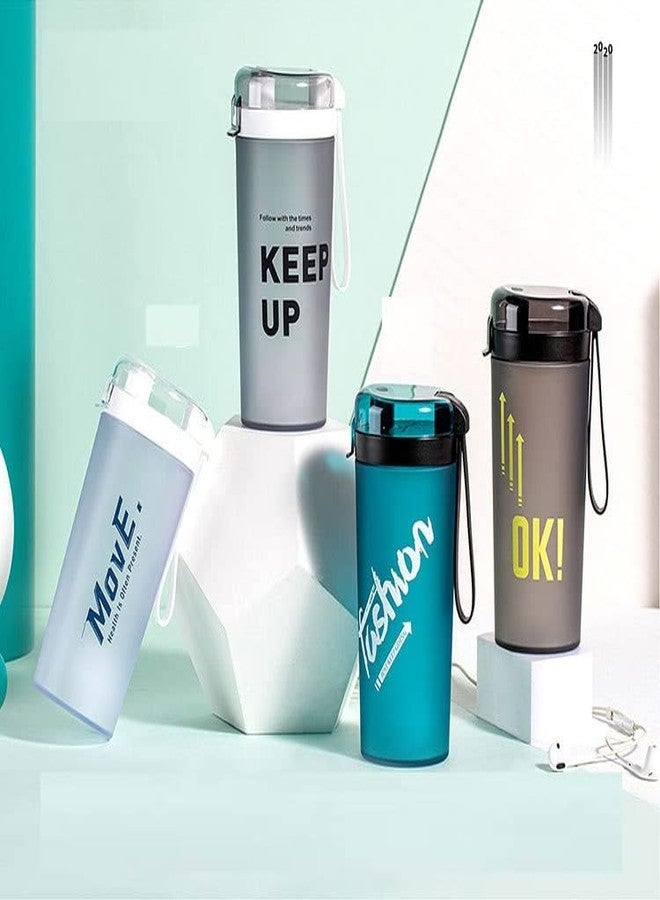 TEMSON Sports Water Bottle 400 ML - Leak-Proof Gym Bottle, Stylish Drinking Bottle, Unbreakable Water Bottle, Ideal for Office, Sports, School, Gym, Yoga, Travelling (CH-1915) (grey) - Image 4