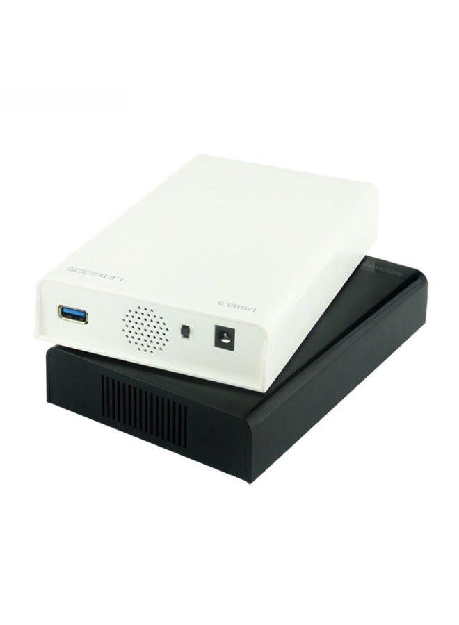 3.5 Inch SATA To USB3.0 Desktop High-speed Transmission Screw-free Mobile Hard Disk Box-Color:U35b3.0 White Us Standard - Image 2