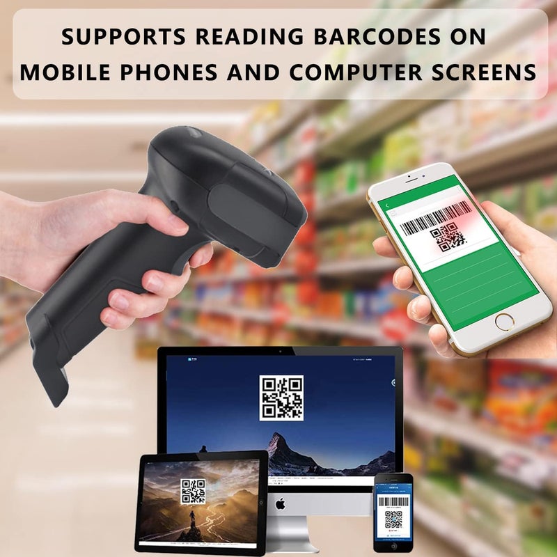 LENVII F510 2D Barcode Scanner Wired Handheld QR Code Scanner USB Barcode Reader 1D Bar Code Scanner for Shop,Supermarket, Logistics, Library (Black) - Image 4