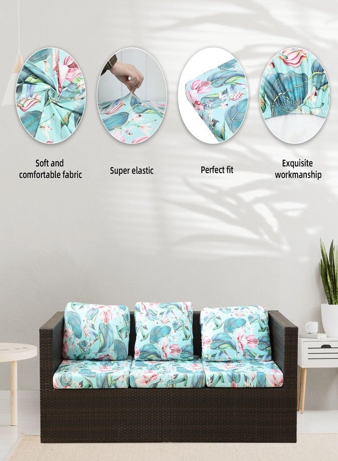 BIETYONE 8Pcs Stretch Patio Cushion Covers,Outdoor Couch Covers Replacement,Outdoor Couch & Sofa Slipcovers,for Patio Furniture Cushion Covers,Washable Reusable urniture Protector(Hummingbird,8PCS) - Image 3