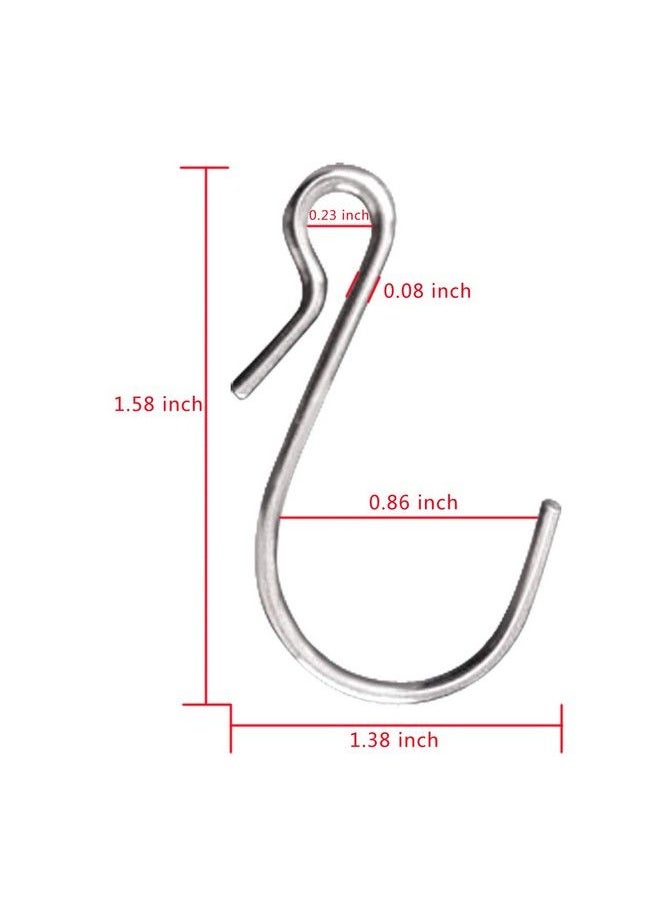 HNYYZL 20 Pack S Shaped Hooks Stainless Steel Metal Hangers Hanging Hooks For Diy Crafts Hanging Jewelry Key Chain Tags Fishing Lure Net Equipment  - Image 3