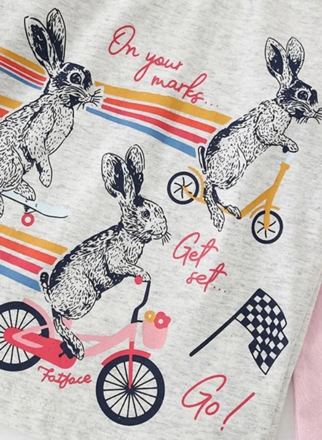 YUNIQEE White Printed Long Sleeve Crew Neck T-Shirt