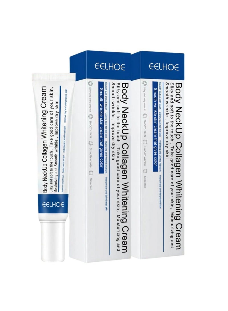 EELHOE 2-PACKS Collagen Neck Skin Care Cream, Moisturizing Neck Skin Care Cream 20g*2 - Image 1