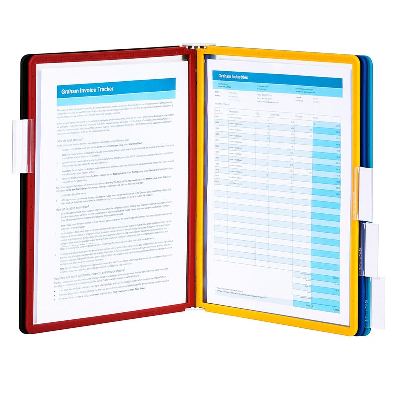 Durable Vario Wall Reference System 5 Panels Letter Asst Borders And Panels