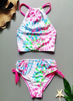 5-14 Years Girl Swimsuit Kids Floral Teenager Girl Bikini Set Falbala Two Piece Children's Swimwear Girls Bathing Suit Beachwear