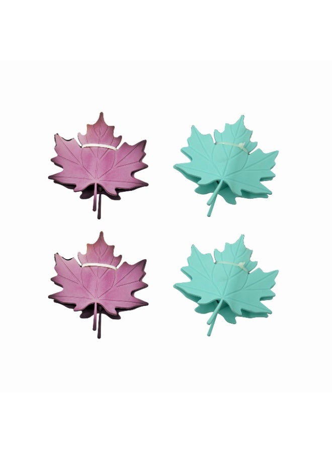 كلوكس طقم مثبت باب بلاستيك 4 قطع شكل ورقة شجر - Image 1