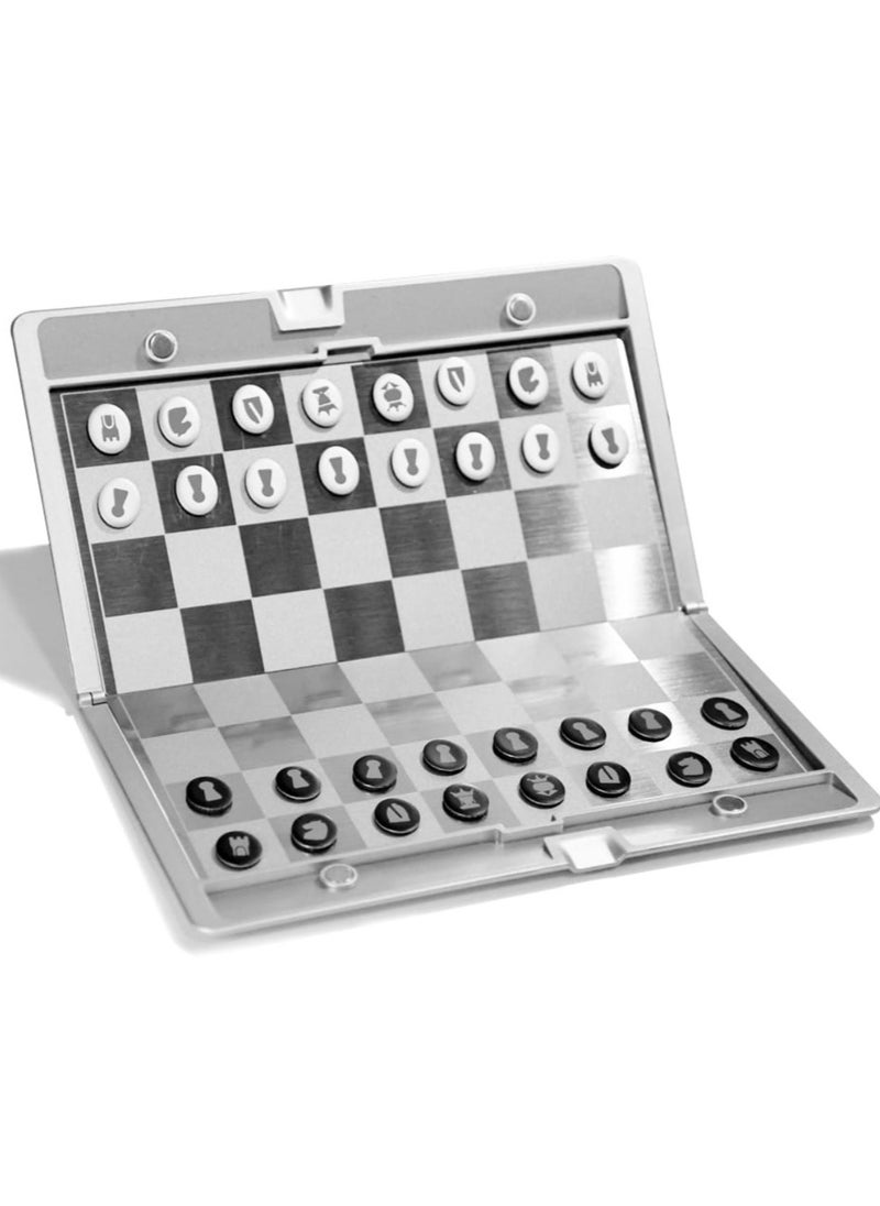 Vitacelli Foldable MINI Magnetic Chess Set Portable Wallet Pocket Chess Board Games  - Image 1