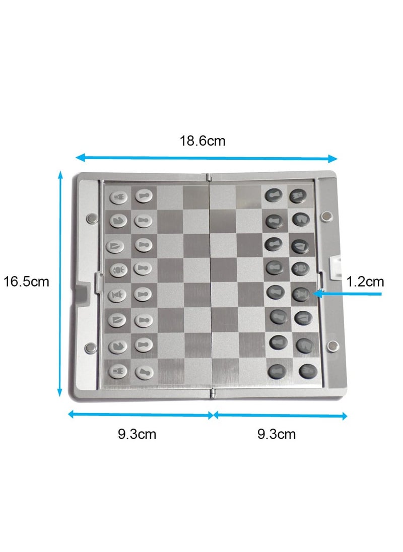 Vitacelli Foldable MINI Magnetic Chess Set Portable Wallet Pocket Chess Board Games  - Image 2