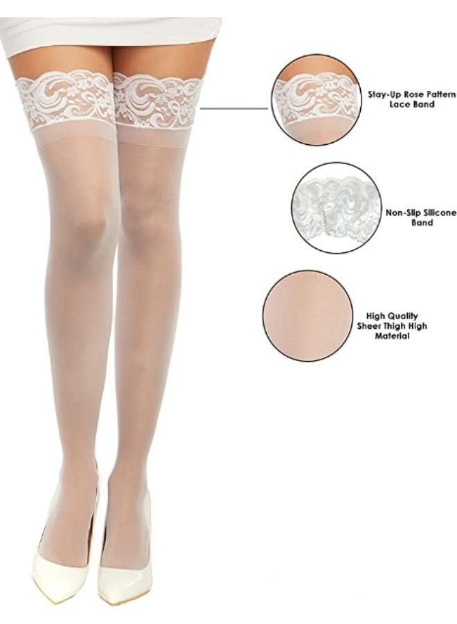 Women's Lace Thigh High Stockings for Fashion  - Image 2