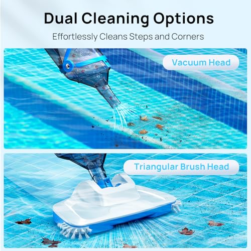 Consciot Handheld Pool Vacuum with Telescopic Pole, 18.5 GPM Suction, Up to 1-Hour Runtime – Cordless Cleaner for Pools, Spas & Hot Tubs, Includes 2-Pack Filter Bags - Image 5
