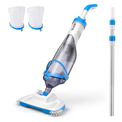 Consciot Handheld Pool Vacuum with Telescopic Pole, 18.5 GPM Suction, Up to 1-Hour Runtime – Cordless Cleaner for Pools, Spas & Hot Tubs, Includes 2-Pack Filter Bags - Image 1