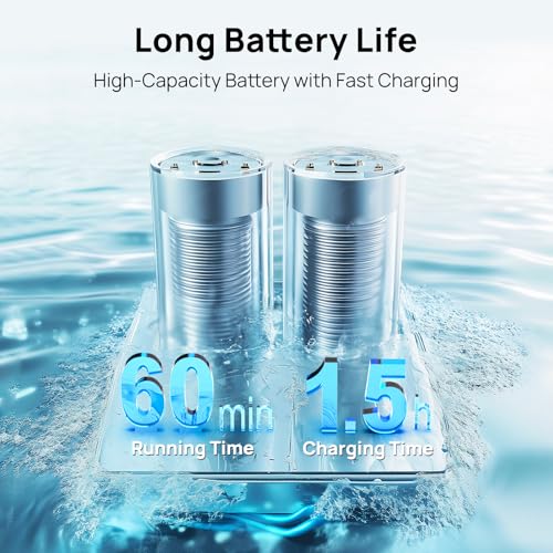Consciot Handheld Pool Vacuum with Telescopic Pole, 18.5 GPM Suction, Up to 1-Hour Runtime – Cordless Cleaner for Pools, Spas & Hot Tubs, Includes 2-Pack Filter Bags - Image 4