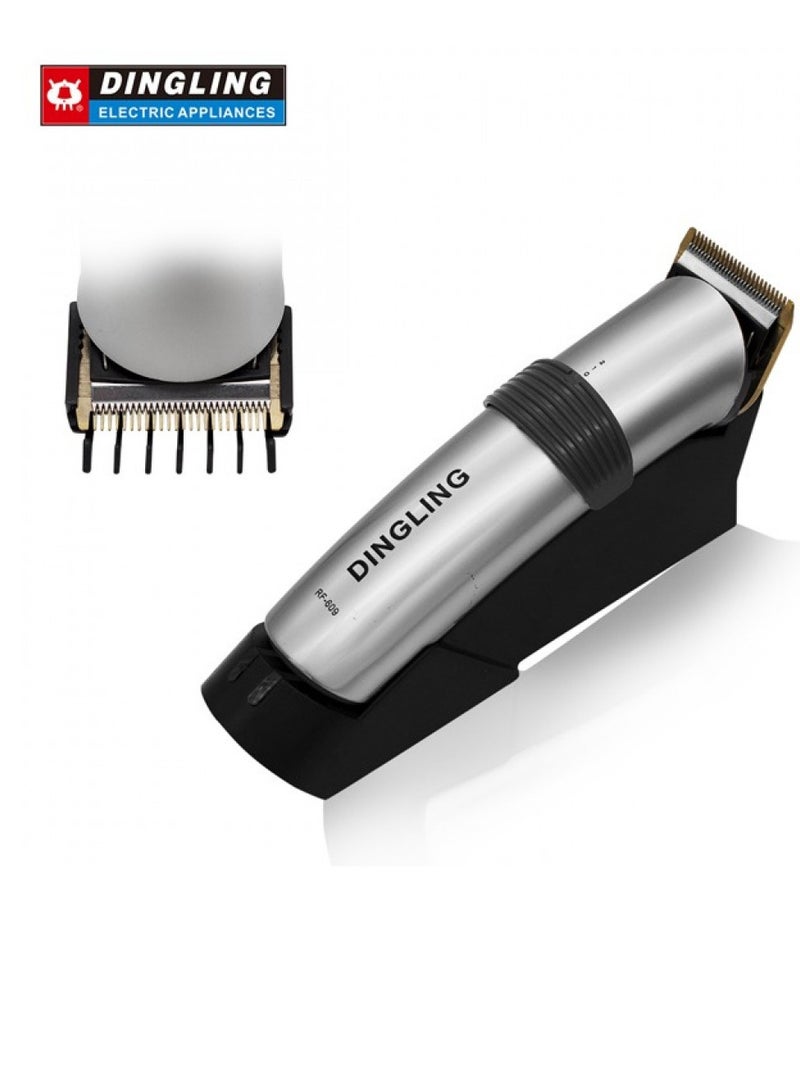 DINGLING Professional Electric Hair Clipper With Blades Silver/Black 21.21x21.01x7.39cm - Image 1