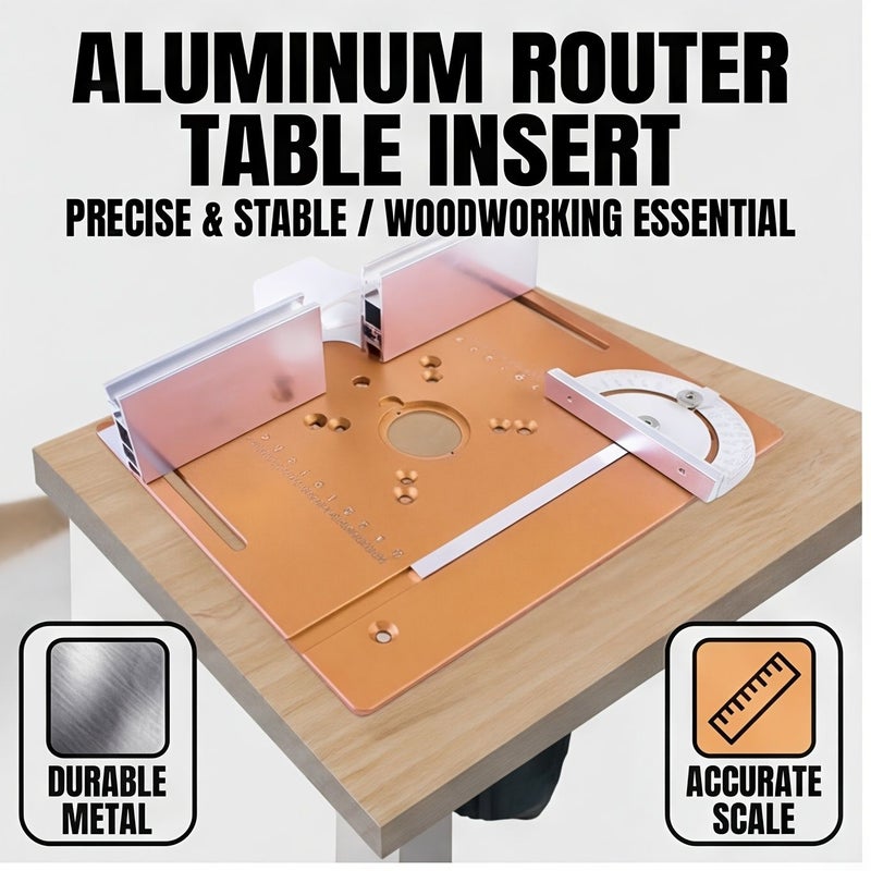1 Set Yellow Router Workbench Insertion Board Woodworking Trimming Machine Milling Flipping Board With Miter Gauge Suitable For DIY Workbench - Image 1