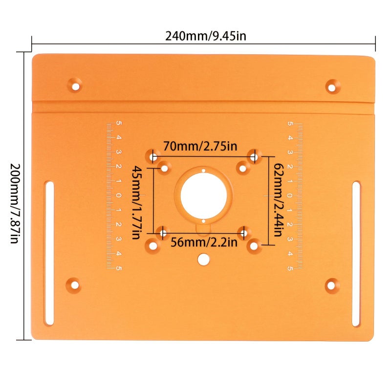 1 Set Yellow Router Workbench Insertion Board Woodworking Trimming Machine Milling Flipping Board With Miter Gauge Suitable For DIY Workbench - Image 3