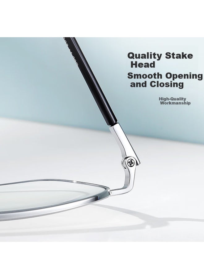 Pulais Uni Reading Gl Blue Light Blocking High Definition Presbyopia Gl Model 30013 Gunmetal Frame 300 Degree - Image 4