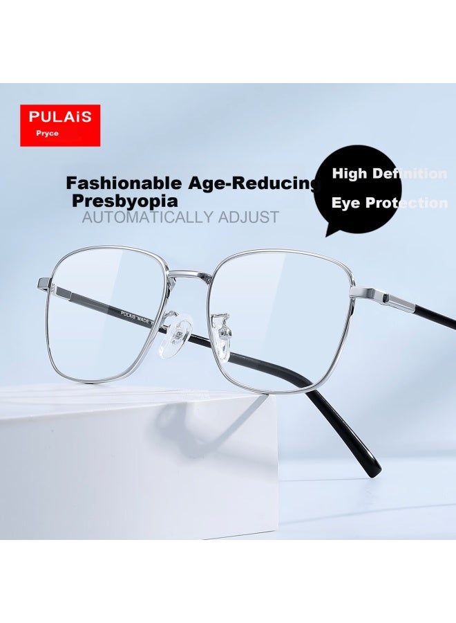 Pulais Uni Reading Gl Blue Light Blocking High Definition Presbyopia Gl Model 30013 Gunmetal Frame 300 Degree - Image 1