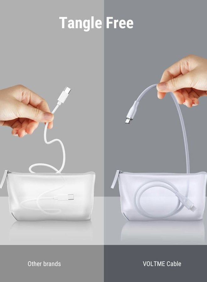 VOLTME USB C Cable, 60W USB C to USB C Cable 6ft, USB 2.0 Type C Charging Cable Fast Charge Cord for MacBook Pro 2020, iPad Pro 2020, iPad Air 4/5, MacBook Air 2020, Galaxy S21, Switch (Grey) - Image 2