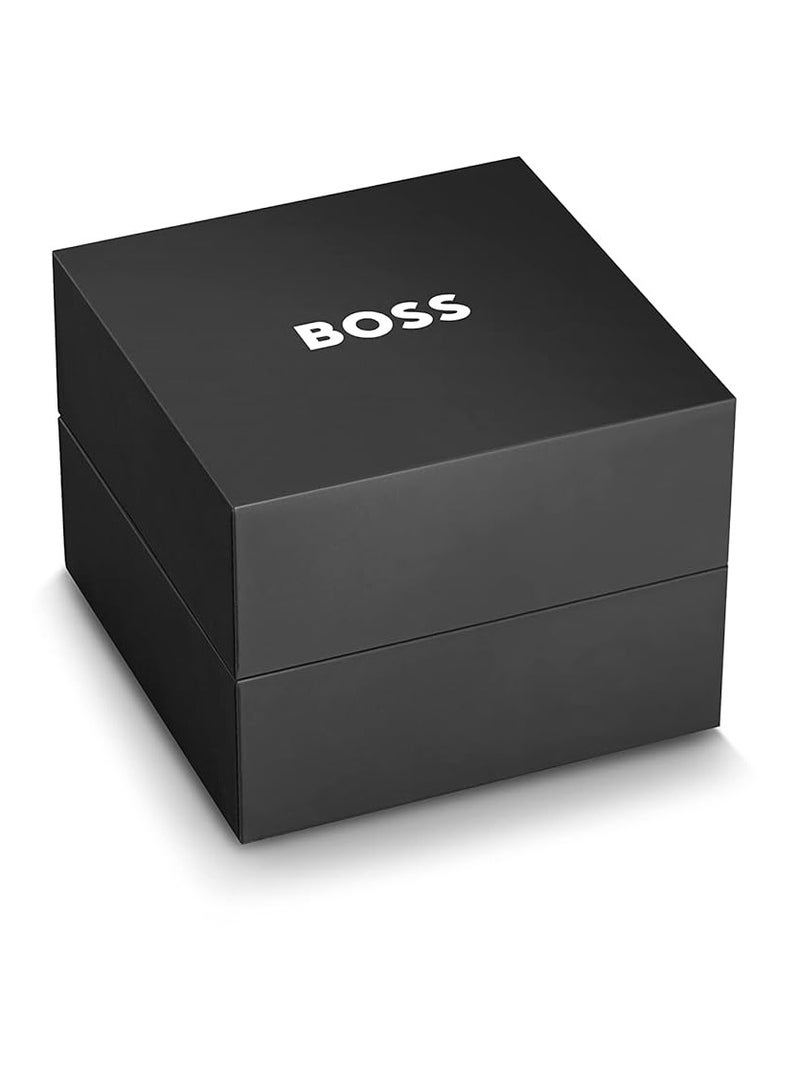 BOSS HUGO BOSS Mens Stainless Steel Analog Grey Dial Watch-1514078, Band Color:Gray  - Image 4