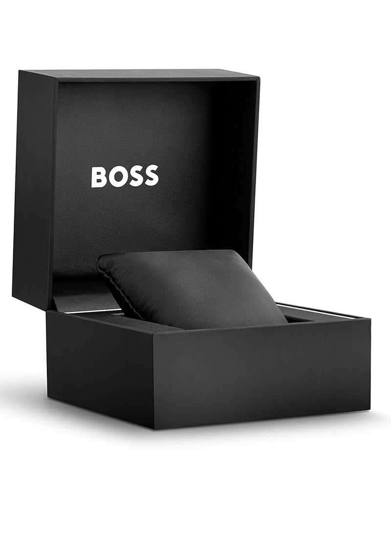 BOSS HUGO BOSS Mens Stainless Steel Analog Grey Dial Watch-1514078, Band Color:Gray  - Image 5
