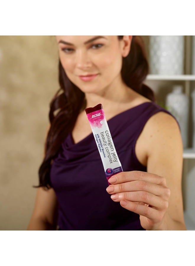 now Foods Solutions, Collagen Jelly Beauty Complex, Sweet Plum Flavor, 10 Jelly Sticks - Image 4