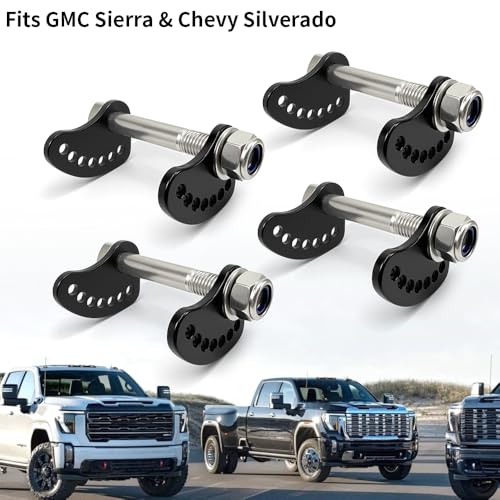 WEICHENGXIN Camber Lock Alignment Fix & Upper Arm Cam Bolt Kit for Chevrolet Silverado & GMC Sierra WT SLT SL HD 2WD 4WD Base LT LS SSV SS LTZ 1500 2500 3500 1999-2019 -1.5 to +1.5 Degrees - Image 4
