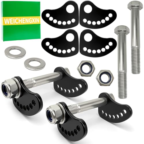 WEICHENGXIN Camber Lock Alignment Fix & Upper Arm Cam Bolt Kit for Chevrolet Silverado & GMC Sierra WT SLT SL HD 2WD 4WD Base LT LS SSV SS LTZ 1500 2500 3500 1999-2019 -1.5 to +1.5 Degrees - Image 1