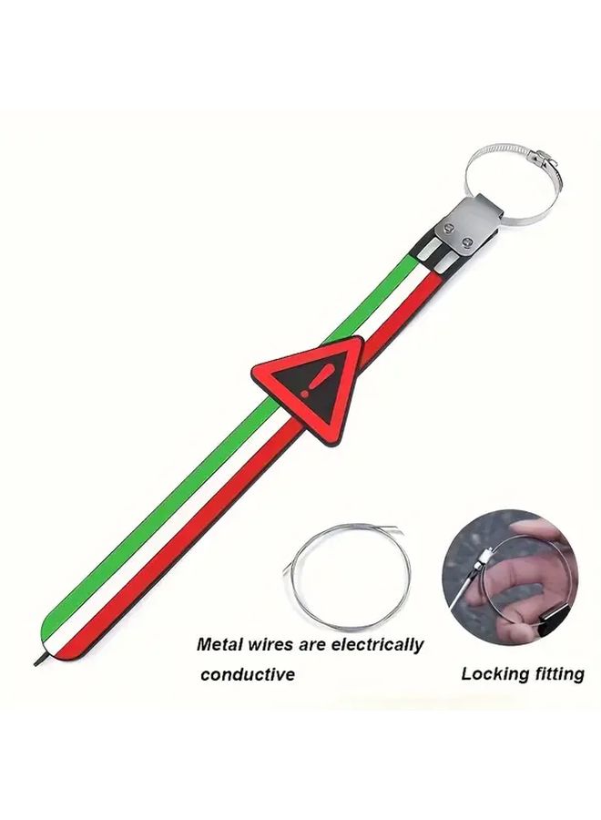 Universal Car Electrostatic Eliminator Adjustable 3 Color Anti Static Hanging Strips Durable Rubber Material No Electricity Needed - Image 1