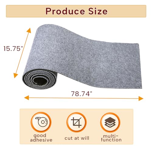 KEYIDE SelfAdhesive Cat Scratch Wall Climber Wall Cat Scratcher Mat for Indoor Cats Kitten Trimmable Carpet Corner Protector 787x158 Beige - Image 3