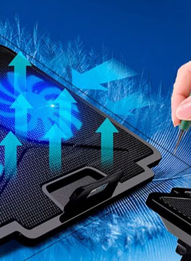 Adjustable Cooling Ventilator Black/Blue  - Image 2
